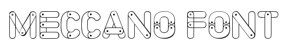 Meccano Font font preview